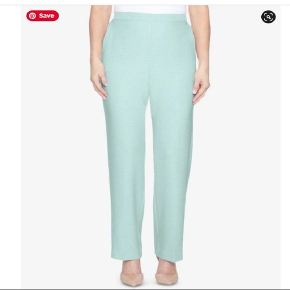 Alfred Dunner Pants - Alfred Dunner Green NWT 14 Traditional Comfort Waist Roman Holiday 2018 Pants